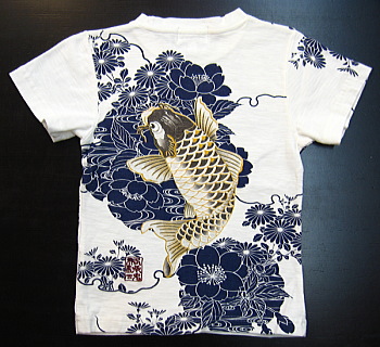 和柄半袖Tシャツ 櫻・鯉 子供用